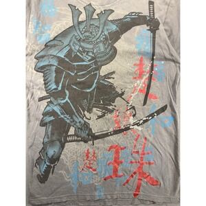 Y2K No Boundaries T Shirt Men's S AOP Samurai Graphic Print